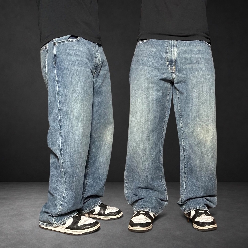 Cremieux Baggy Skater Jeans Indigo Blue Denim‎ 90s Vintage Size 36x30